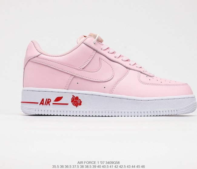 Nike Air Force 1´07 Pink/Red Rose Sneakers Men Womens Shoes 3409G58 Whatapp