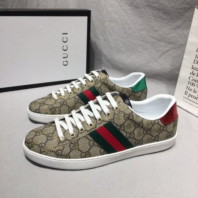 Gucci Womens Shoes Luxury Brand Women's Ace GG Supreme Sneaker with Original Box Whatapp