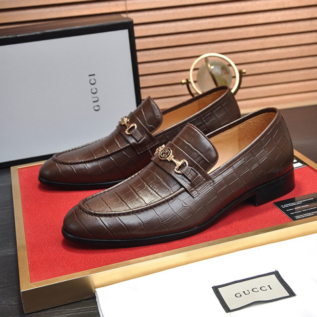 Gucci Mens Shoes Leather Design Luxury Brand Business Dress Shoes for Men with Original Box Whatapp