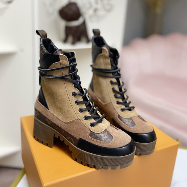 Louis Vuitton Women Shoes Boots Fashion Ankle Boots Luxury LAUREATE DESERT BOOT with Original Box 1A524D Whatapp