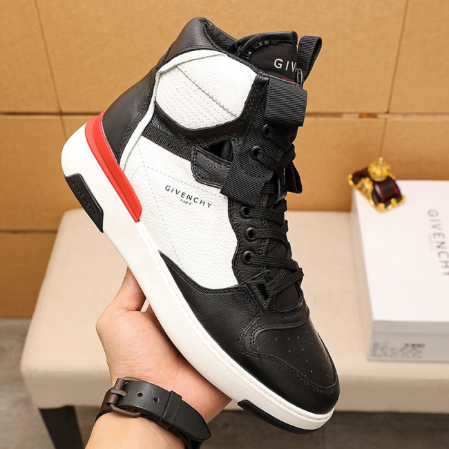 Givenchy Men Shoes Boots Fashion Sneakers Luxury Brand Two-Toned Wing High-Top Sneakers In Leather BH002JH0K6-004 Whatapp