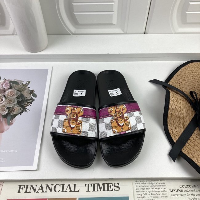 Louis Vuitton Men Shoes Slippers Sandals Flip Flop Luxury Brand WATERFRONT MULE with Original Box Whatapp