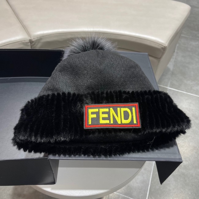 Fendi Men Womens Knit Hat Luxury Brand Design Fendi Cap with Original Box