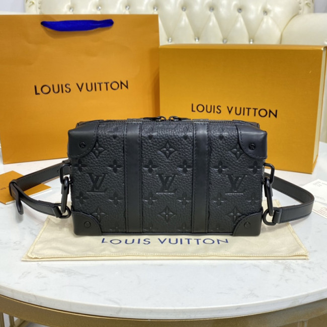 Louis Vuitton Womens and Mens Unisex Bags Luxury Brand SOFT TRUNK WALLET M80224 Black Taurillon Monogram leather Whatapp