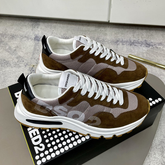 Dsquared2 Men Shoes Sneakers Luxury Brand Breathable RUN DS2 LEGEND Boxer Bumper SNEAKERS with Original Box Whatapp