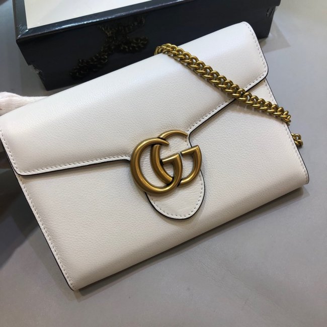 Gucci Womens Bag Leather Shoulder Bag with Double G Whatapp