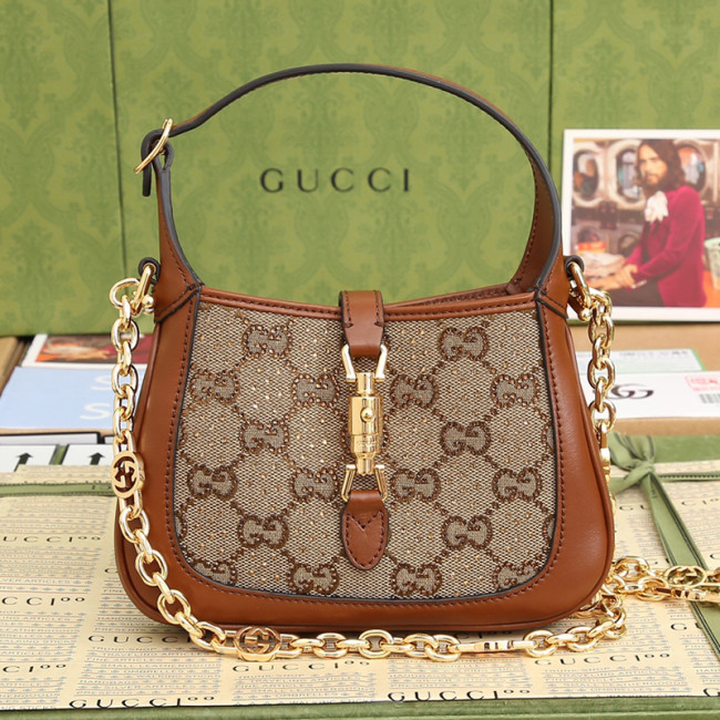 Gucci Womens Bags Handbags Shoulder Messenger Bags Luxury Brand GG Jackie 1961 mini shoulder bag 636710 HUHHG 8565 with Original Box Whatapp