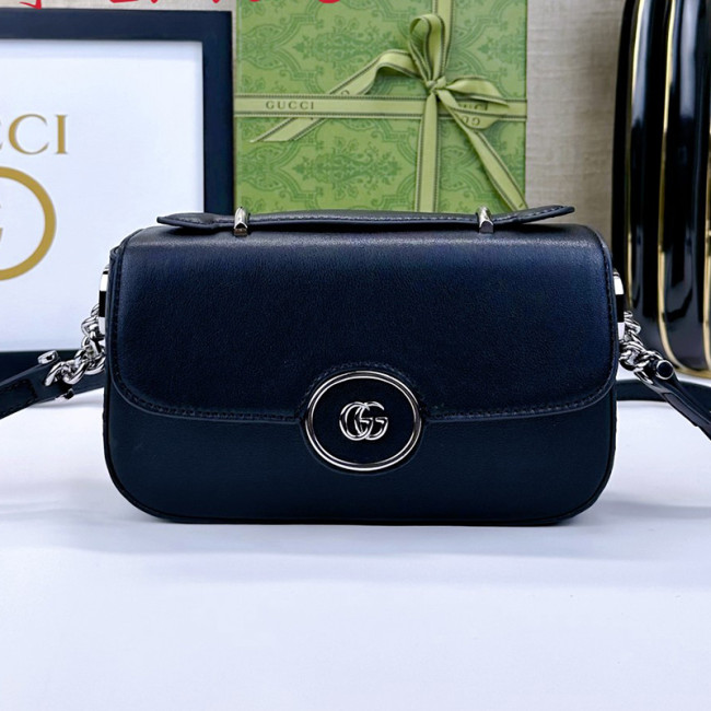 Gucci Womens Bags Shoulder Messenger Bag Luxury Brand Petite GG mini shoulder bag in Leather with Original Box Whatapp