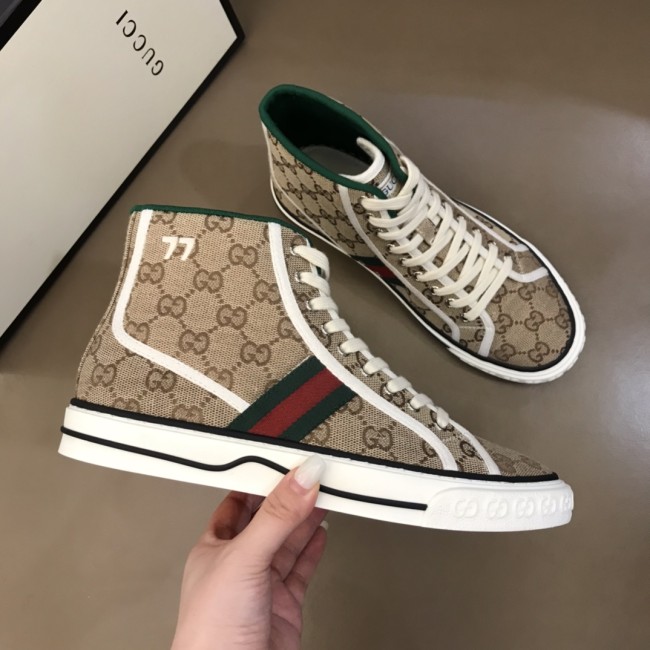 Gucci Mens Shoes Luxury Brand Men's Gucci Tennis 1977 High Top Sneaker