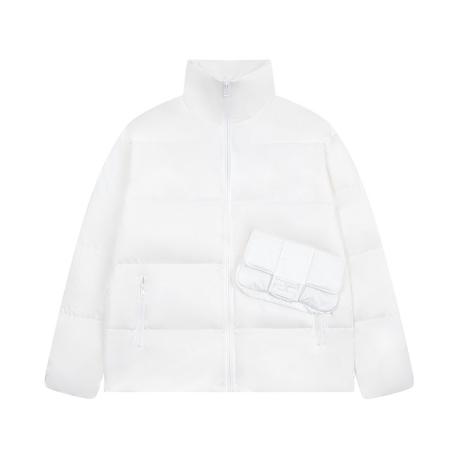 Fendi Design Mens Womens Winter Windprood Down Jackets Keep Warm 90% White Duck Down Whatapp