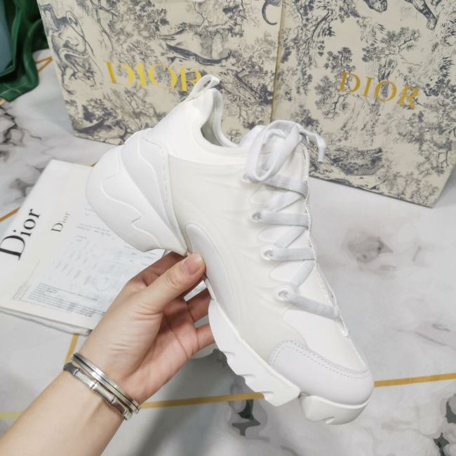 Dior Womens Mens Shoes Sneakers Luxury Brand Unisex Design D-CONNECT SNEAKER White Technical Fabric Whatapp