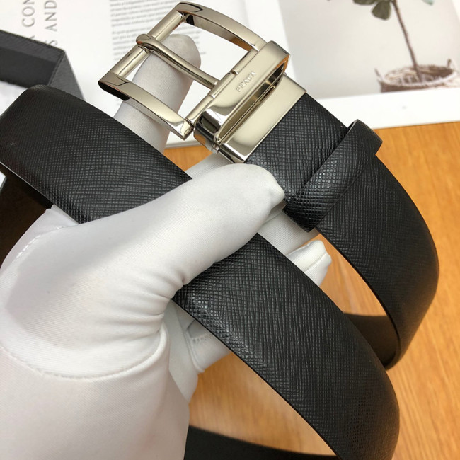 Prada Mens Belts Leather Design Luxury Brand Style Belts for Men with Original Box, Dust Bag and Receipt Whatapp