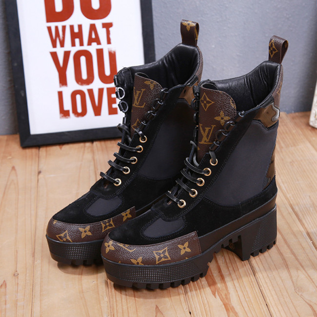 Louis Vuitton Women Shoes Boots Luxury Brand Fashion Ankle Boots LAUREATE PLATFORM DESERT BOOT Whatapp