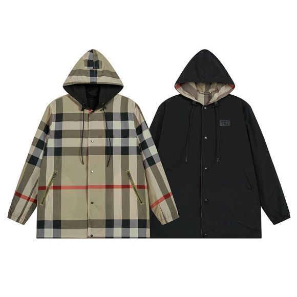 Burberry Design Men Womens Reversible Hoodie Jacket Luxury Brand Womens Jackets Top Quality Whatapp