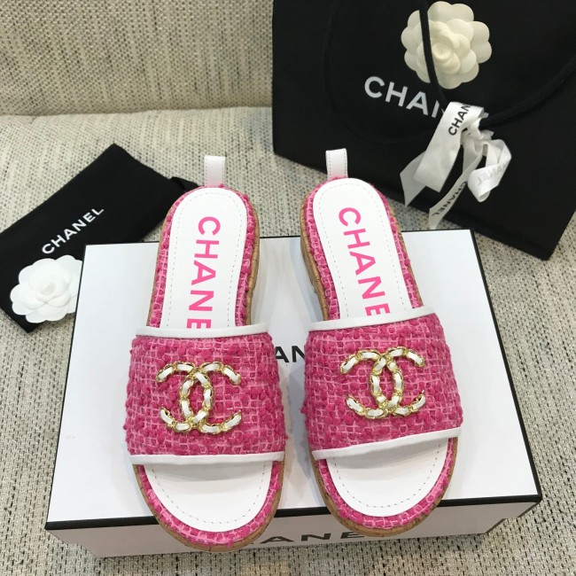 Chanel Womens Shoes Mules Tweed Whatapp