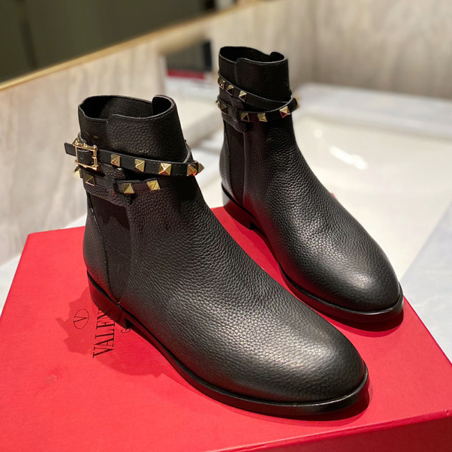 Valentino Garavani Women Fashion Ankle Boots Luxury Brand Vlogo Signature Calfskin Combat Boot with Original Box Whatapp