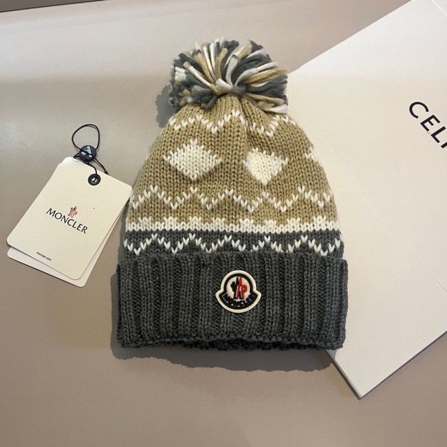 Moncler Mens Womens Hats Luxury Brand Design Moncler Knit Hat with Original Box