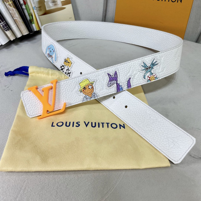 Louis Vuitton Mens Belt Luxury Brand Fashion Men Belts with Original Box LV SHAPE 40MM REVERSIBLE TAURILLON PUPPETS BELT Whatapp