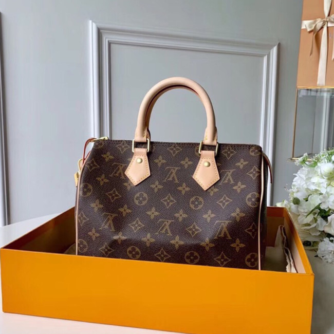 Louis Vuitton Womens Bags Luxury Brand Fashion Type SPEEDY 25 Monogram Canvas with Original Box M41109 Whatapp