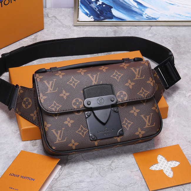 Louis Vuitton Mens Shoulder Bags Luxury Brand Fashion Type S LOCK SLING BAG M45807 Monogram Macassar coated canvas with Original Box Whatapp