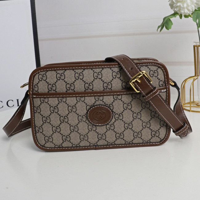 Gucci Womens Mens Bags Crossbody Shoulder Messenger Bags Luxury Brand Gucci GG Mini bag with Interlocking G with Original Box 658572 92TCG 8563 Whatapp