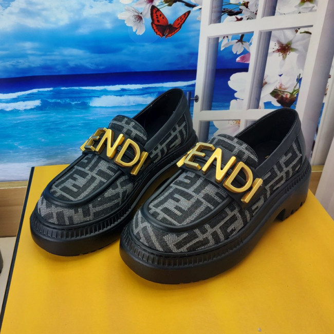 Fendi Womens Shoes Fashion Luxury Brand Fendi Fendigraphy Loafers with Original Box Whatapp