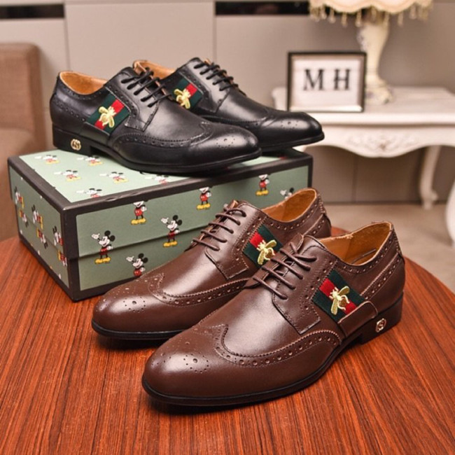 Gucci Mens Shoes Leather Design Luxury Brand Business Dress Shoes for Men with Original Box Whatapp