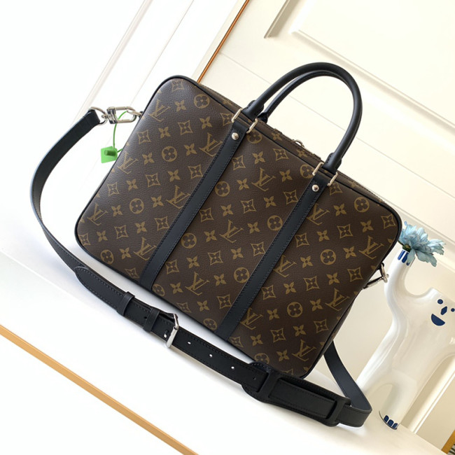 Louis Vuitton Mens Bags Handbags Luxury Brand Fashion Type PORTE-DOCUMENTS VOYAGE PM Monogram Macassar Canvas M52005 Whatapp