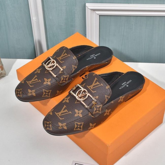 Louis Vuitton Womens Shoes Leather Mules Whatapp