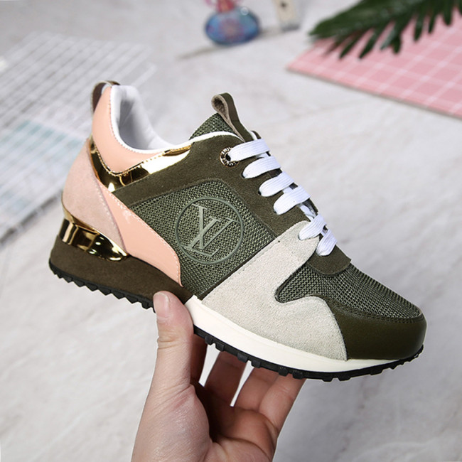 Louis Vuitton Women Shoes Sneakers Luxury Brand Lace-Up Run Away Sneaker with Original Box Whatapp