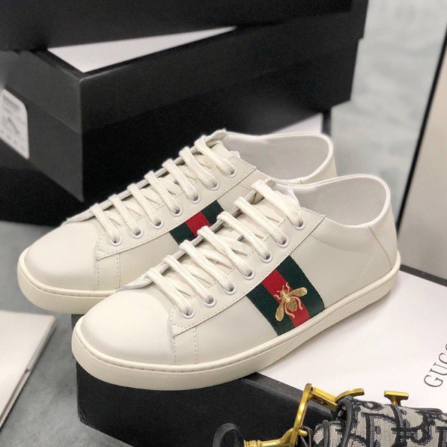 Gucci Womens Shoes Fashion Sneakers Lace-Up Luxury Brand Women's Ace Embroidered Sneaker with Original Box Whatapp