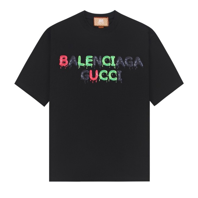 Gucci x Balenciaga Luxury Brand Women Mens Short Sleeve T-Shirt Whatapp