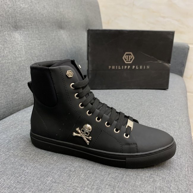 Philipp Plein Men Shoes High Top Sneaker Fashion Design Luxury Brand Whatapp