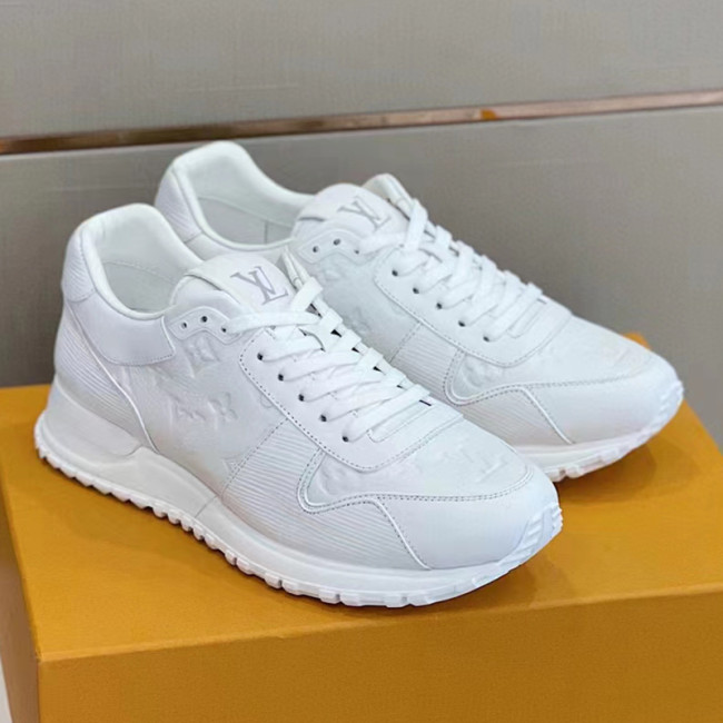 Louis Vuitton Men Shoes Sports RUN AWAY SNEAKER Running Design Luxury Brand with Original Box 1A9ZK8 White Monogram-embossed grained calf leather and Epi calf leather Whatapp