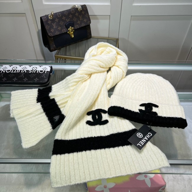 Chanel Scarves Womens Fashion Scarf Hat Gloves with Original Box Whatapp