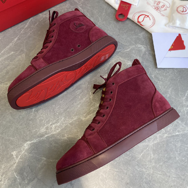 Christian Louboutin Mens Shoes Luxury Brand Red Bottom Design Louis Junior Spikes Flat with Original Box CL sneakers Whatapp