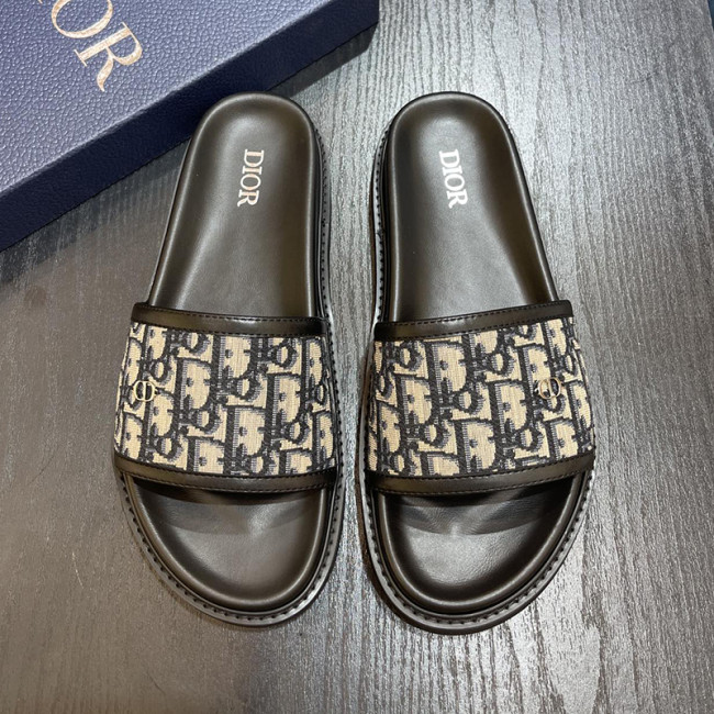 Dior Men Shoes Sandals Luxury Brand Fashion DIOR AQUA SANDAL Black Dior Oblique Jacquard with Original Box 3SA135ZSA_H969 Whatapp