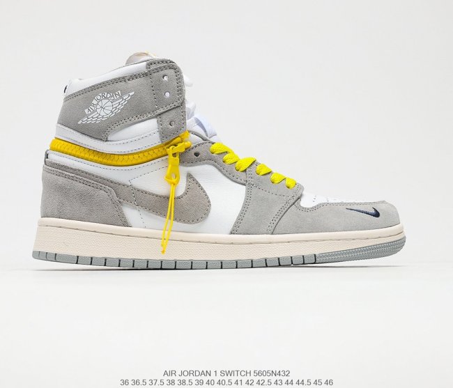 Nike Air Jordan 1 Retro High Switch Light Smoke Grey AJ1 Seafoam Sneakers Men Womens Shoes 5605N432 Whatapp