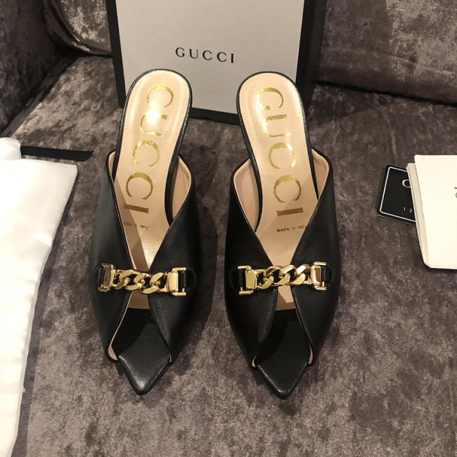 Gucci Womens Shoes Slide Sandal with Chain 7.5cm Whatapp