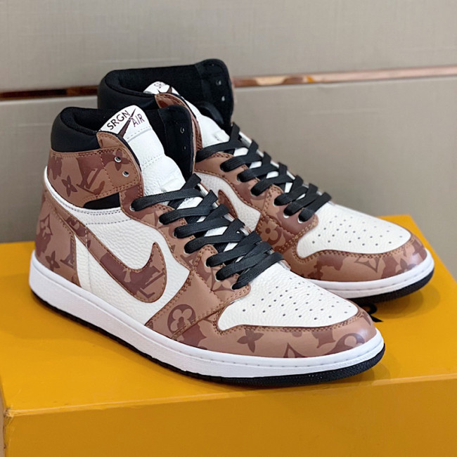 Louis Vuitton NIKE Men Shoes Fashion Sneakers Design Luxury Brand LVXNIKE Air Jordan Sneakers with Original Box Whatapp