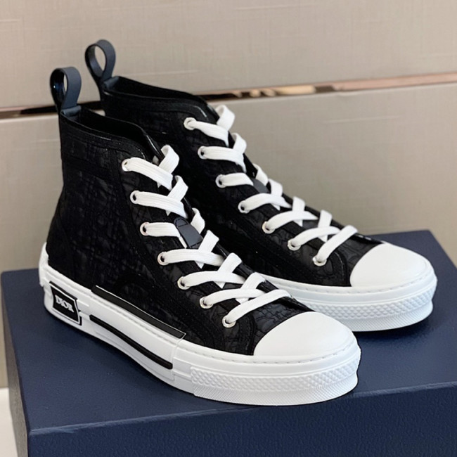 Dior Mens Shoes Sneakers Casual Luxury Brand B23 HIGH-TOP SNEAKER Dior Oblique Canvas with Original Box 3SH118ZMK_H761 Whatapp