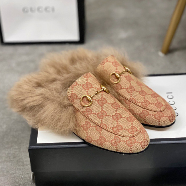 Gucci Womens Shoes Casual Loafers Design Luxury Brand Leather Princetown with Original Box Whatapp