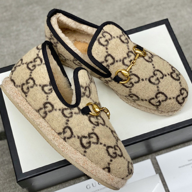 Gucci Womens Shoes Casual Loafers Design Luxury Brand Leather Princetown with Original Box Whatapp