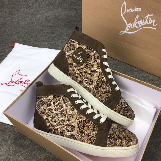 Christian Louboutin Mens Shoes Luxury Brand Red Bottom Design Louis Junior Spikes Flat with Original Box CL sneakers Whatapp