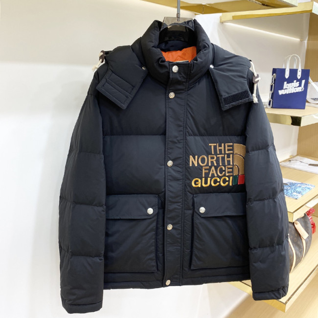 Gucci X The North Face Design Mens Womens Winter Windprood Down Jackets Keep Warm 90% White Duck Down Whatapp