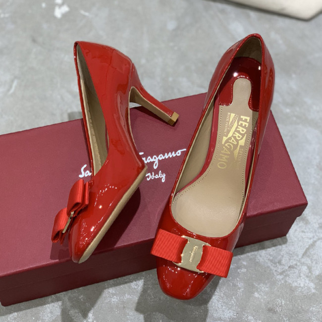 Salvatore Ferragamo Womens Shoes Pumps Luxury Brand Fashion Shoes For Wedding or Party with Original box 7cm Heel Whatapp