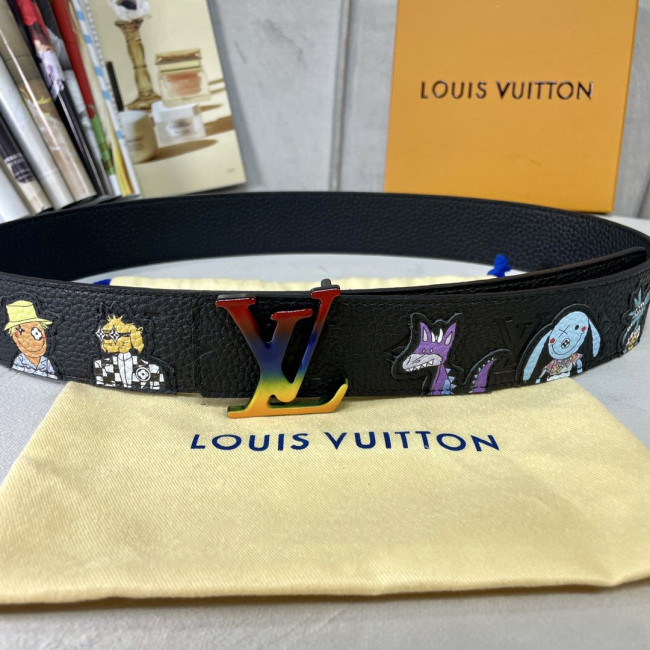 Louis Vuitton Mens Belt Luxury Brand Fashion Men Belts with Original Box LV SHAPE 40MM REVERSIBLE TAURILLON PUPPETS BELT Whatapp