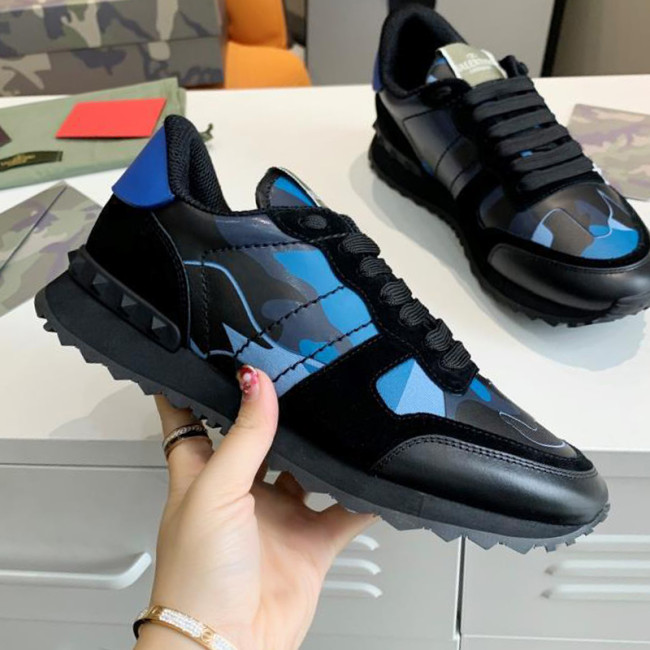 Valentino Men Shoes Fashion Design Luxury Brand ROCKSTUD CALFSKIN SNEAKER with Original Box Whatapp