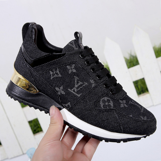 Louis Vuitton Women Shoes Sneakers Luxury Brand Lace-Up Run Away Sneaker with Original Box Whatapp