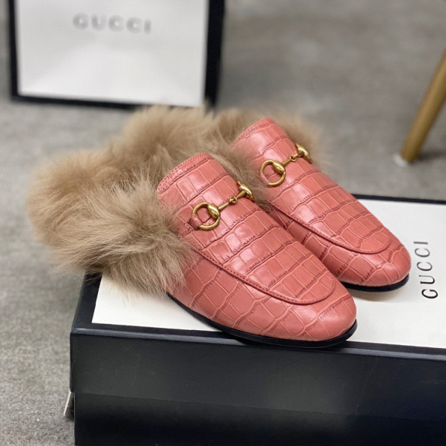 Gucci Womens Shoes Casual Loafers Design Luxury Brand Leather Princetown with Original Box Whatapp